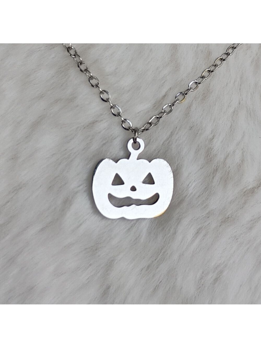 2/$20 Stainless Steel Dainty Silver Pumpkin Pendant Necklace